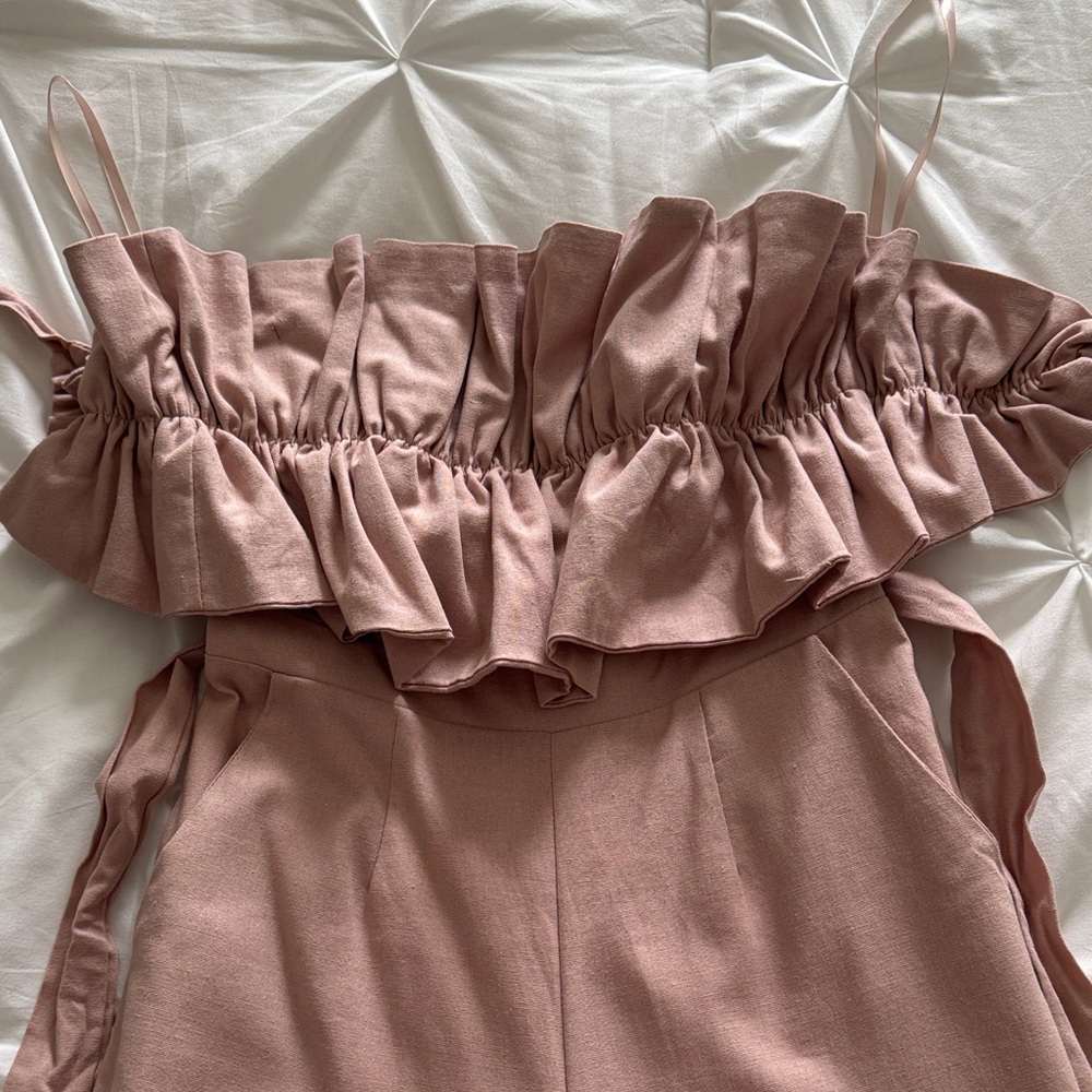 Aura Blush Ruffle Jumpsuit - Picture 6 of 8